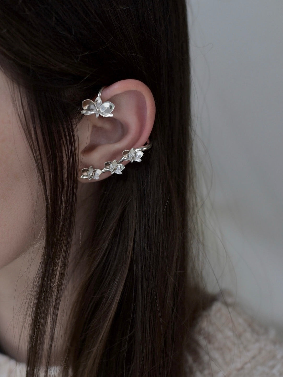 Orchid Ear Cuff