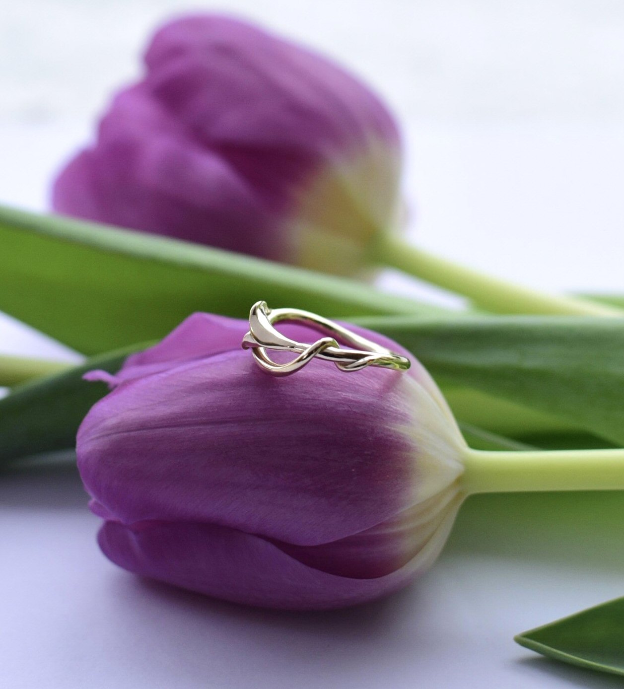 Entwined Lily Ring
